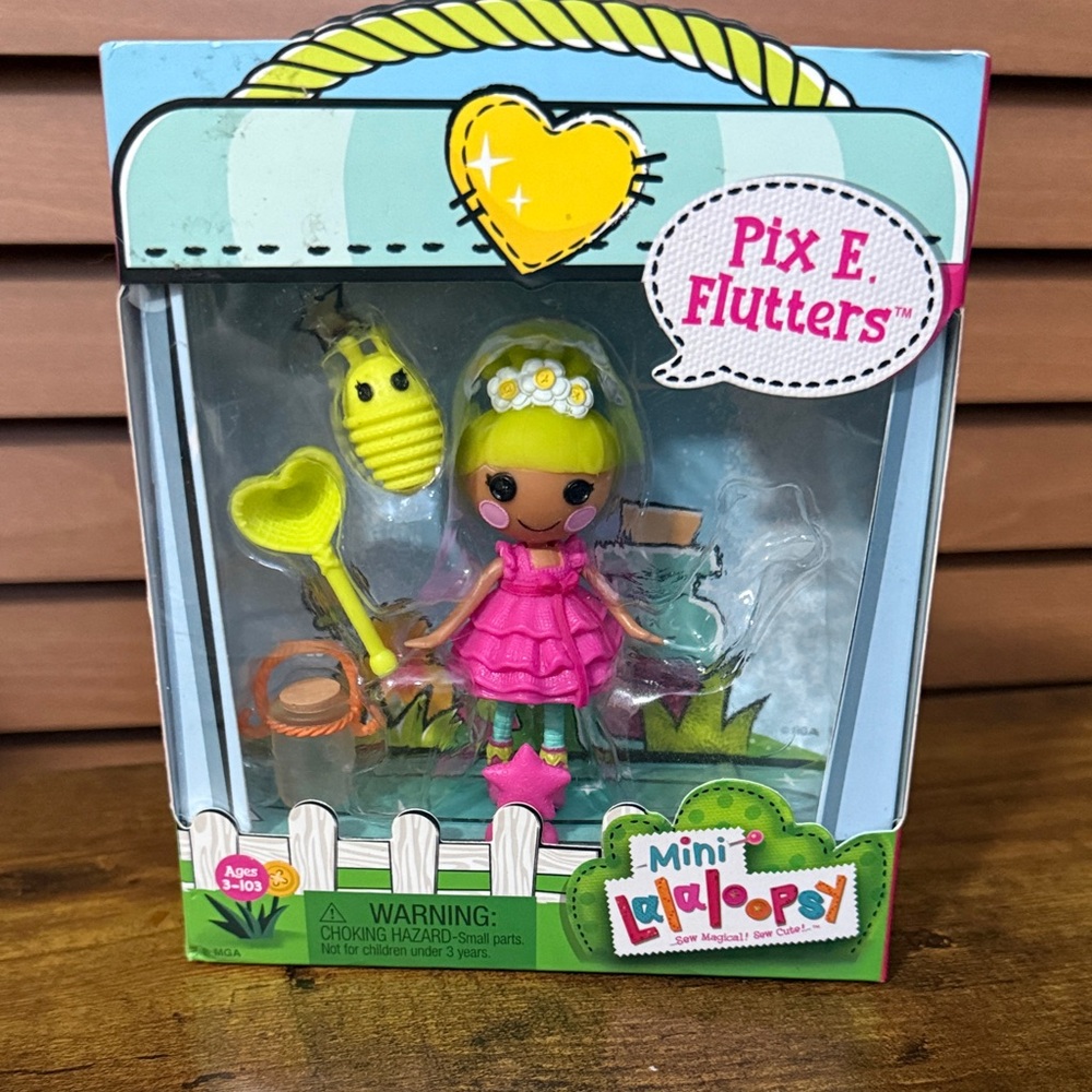 Pix E. Flutters Mini Lalaloopsy Doll - Pink and Yellow